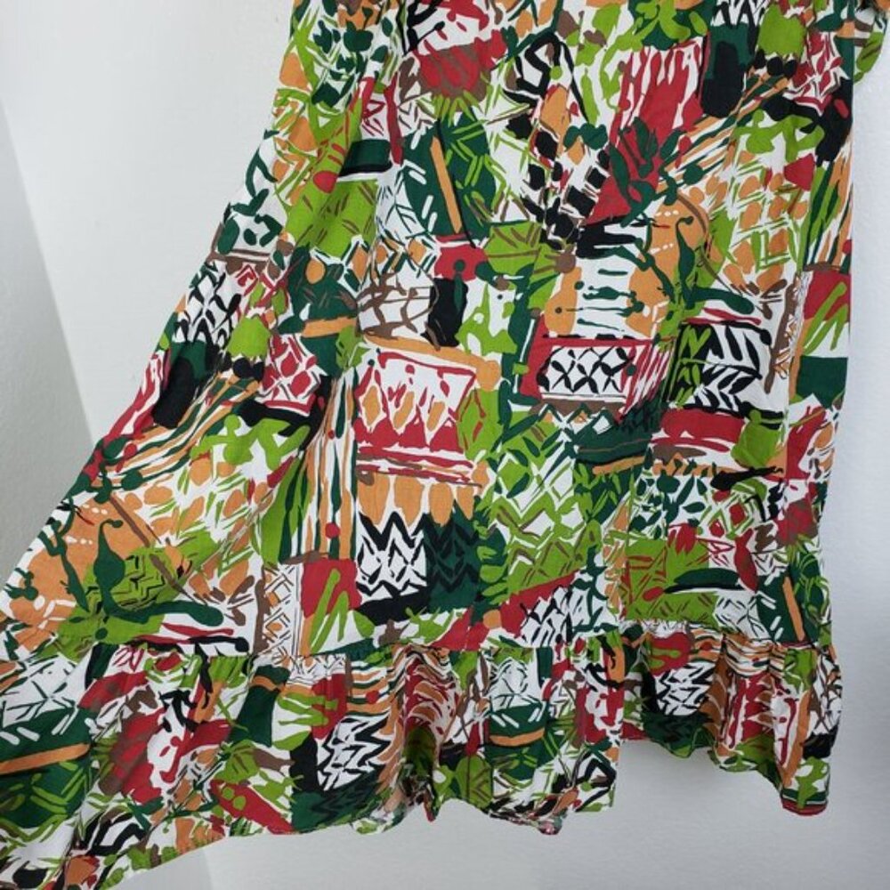 Vintage JAYLAN of California Summer Dress Tunic Colorful Abstract Art Print XL - Picture 5 of 11